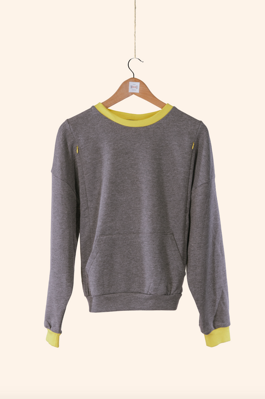 Felpa Over Grey&Yellow