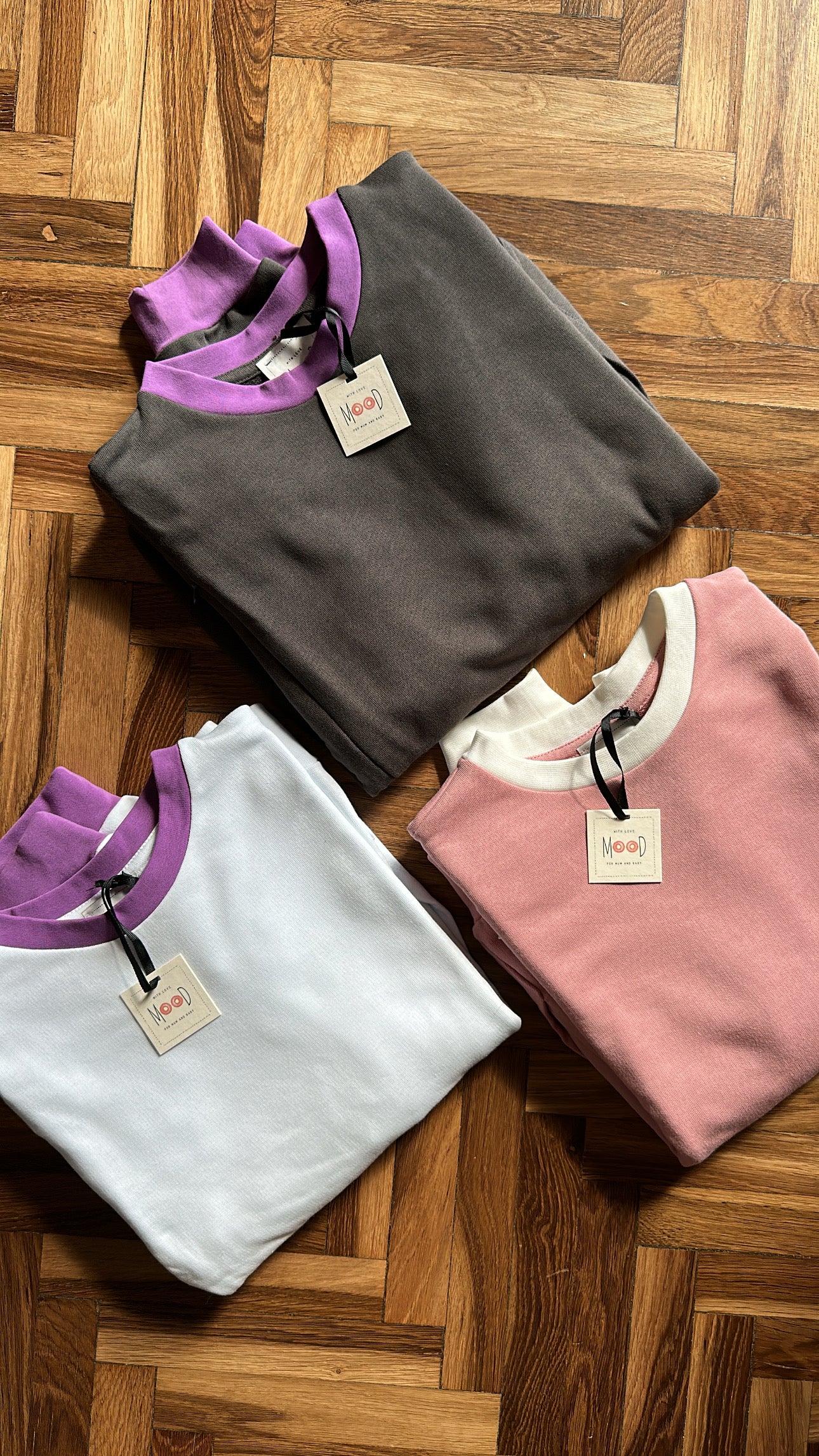 Felpa Over Bianca&Viola